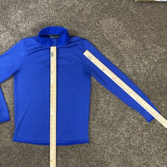Men’s Medium Under Armour Golf X Storm Cold Gear Blue Pullover - Picture 3 of 13